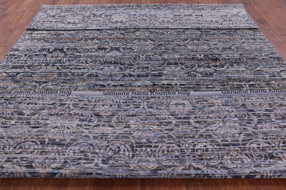 8' 10" X 12' 0" Hand Knotted Modern Wool Rug Q8583