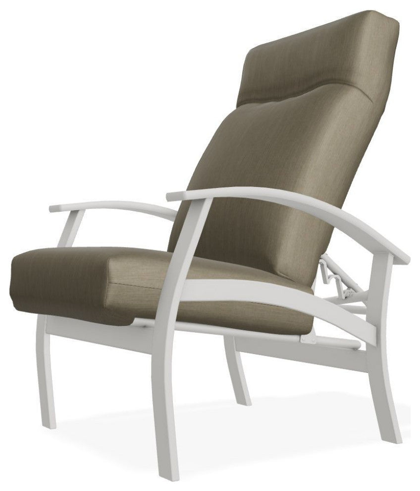 Belle Isle Cushion Outdoor Adjustable Back Chair, Huskie/Snow