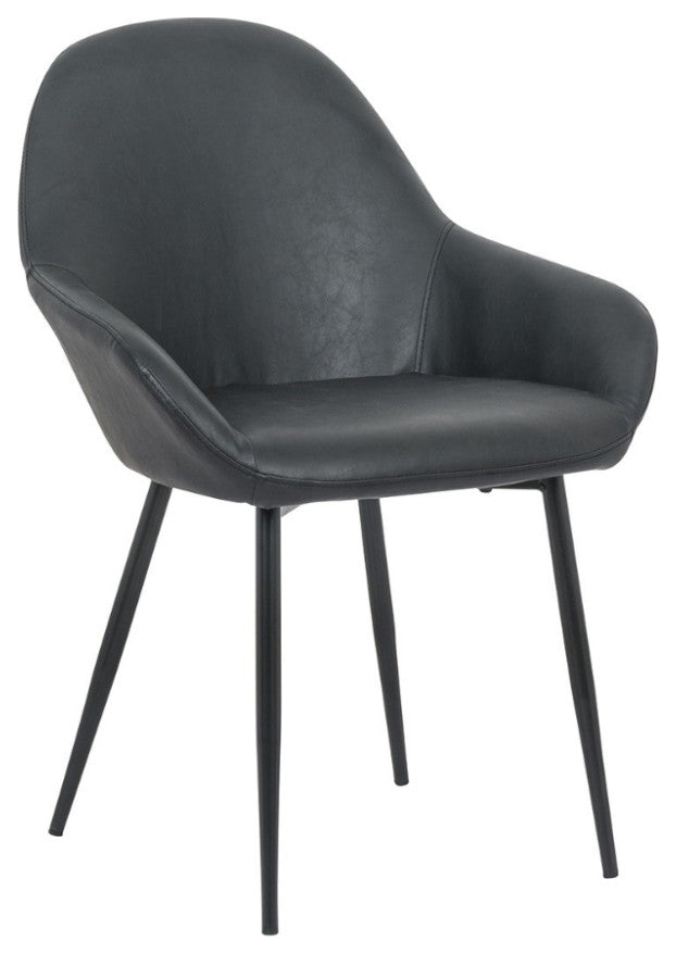 Burson Arm Chair, Set of 4 , Black