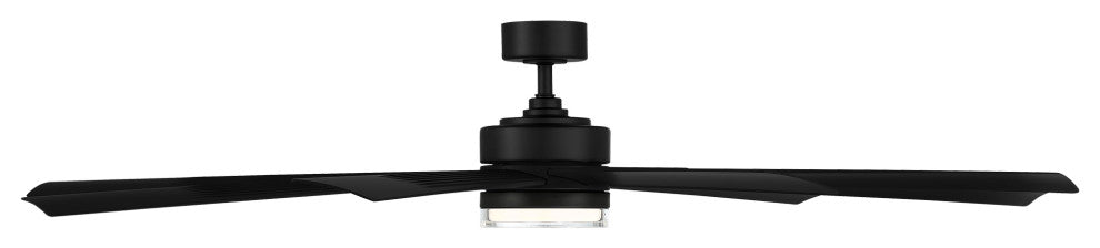 Wynd XL Indoor/Outdoor Smart Ceiling Fan, 72", Matte Black, 2700K Light Kit