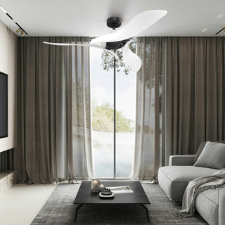 54 in. Indoor White Modern Ceiling Fan without Light