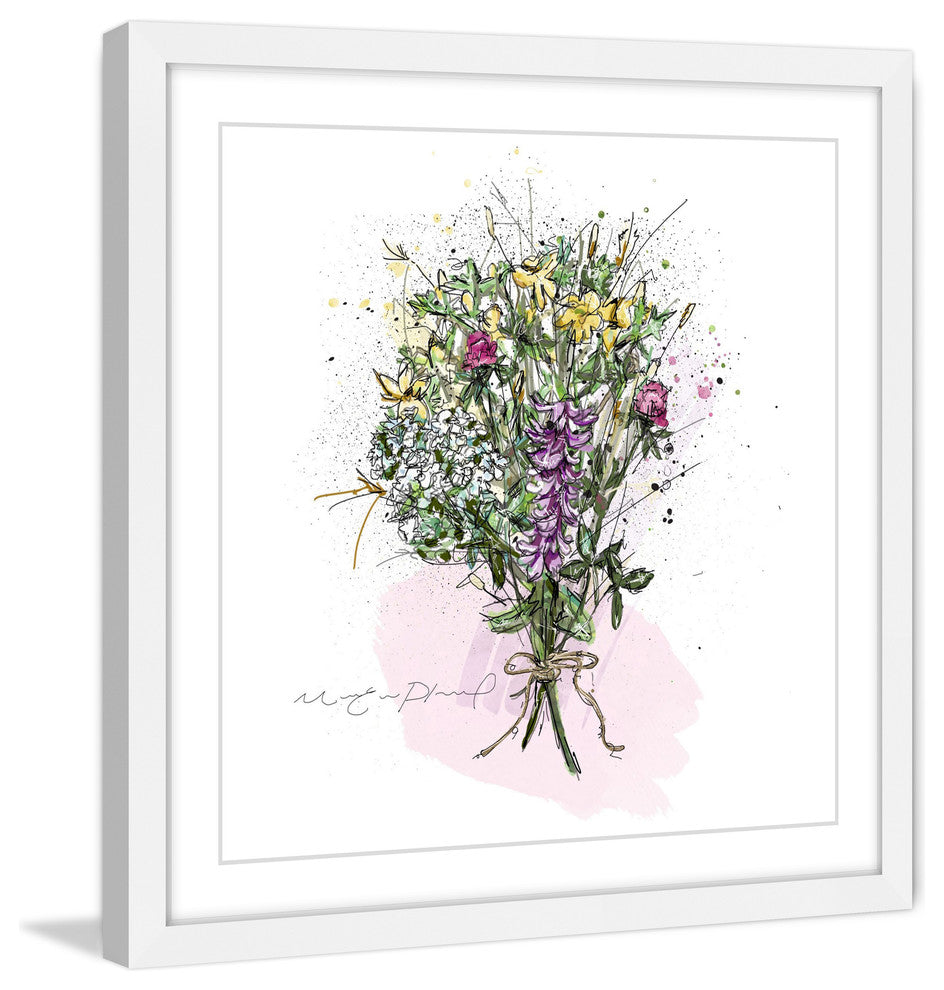 "Bouquet avec corde" Framed Painting Print