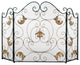 Gold Fleur-De-Lis Fireplace Screen