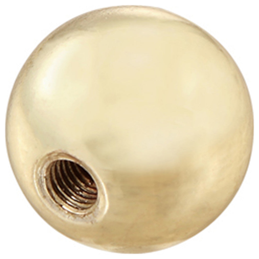 Aspen Creative 24029-12, Sphere Finial, Brass Plated Finish, 1"H, Set of 2