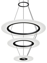 Sonneman 2075 Arctic Rings 3 Light 31"W LED Ring Chandelier - Satin Black
