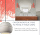 Radiance Dish Pendant, Bisque, Matte Black, Rigid Stem, E26