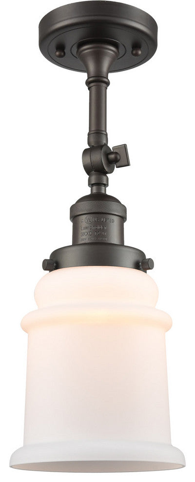 Franklin Restoration Canton 1 Light Semi-Flush Mount, Oil Rubbed Bronze, Matte