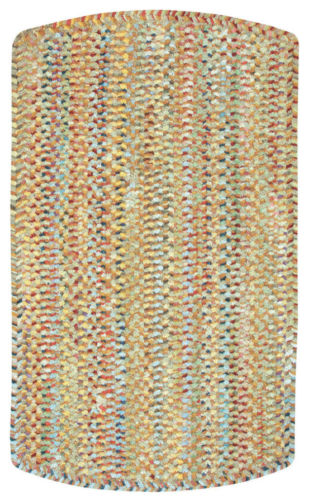 Capel Ocracoke Amber 0425_725 Braided Rugs - 27" X 9' Runner Cross Sewn Rectangl