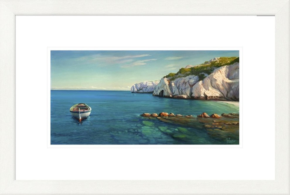 "Caletta mediterranea" Framed Digital Print by Adriano Galasso, 25x17"