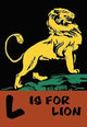 L is for Lion- Gallery Wrapped Canvas Art 28" x 42"