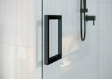 68-72"x60-Frameless Bath Tub Sliding Shower Door Square Hardware, Matte Black