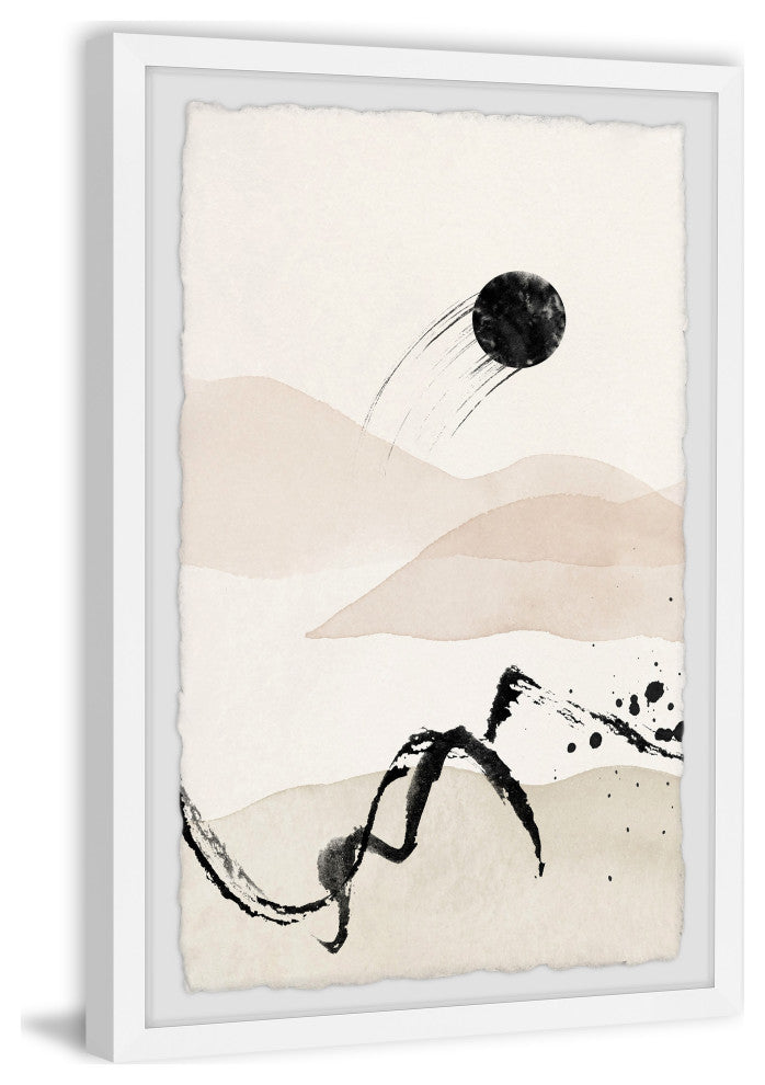 "Passing Moon" Framed Painting Print, 16x24