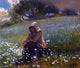 Winslow Homer Girl and Daisies, Gallery Wrapped Canvas Print, 20"x25"