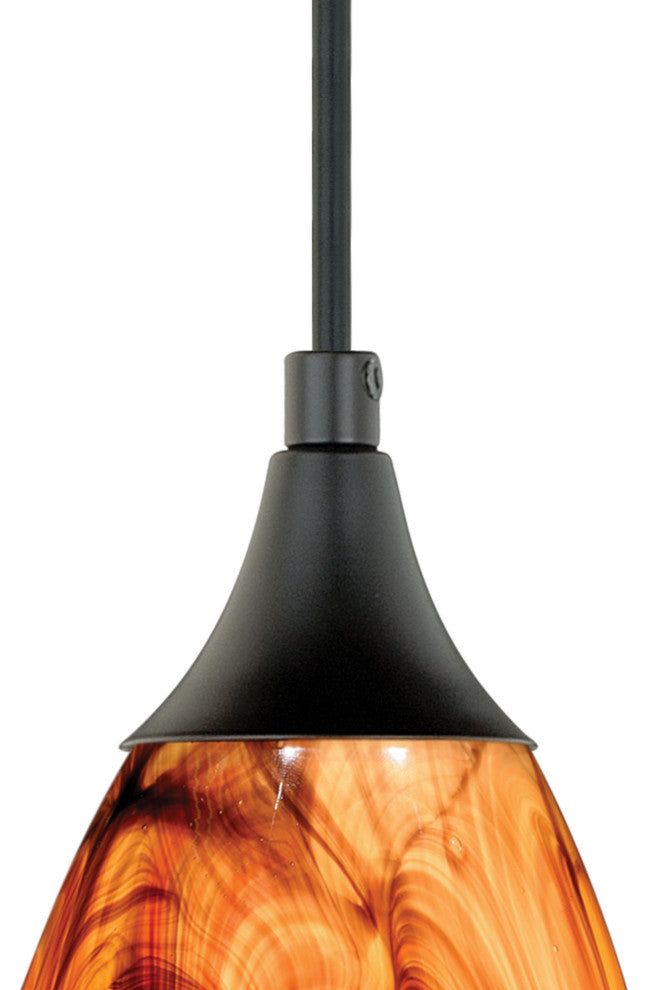 Milano Mini Pendant Smoky Fire Glass