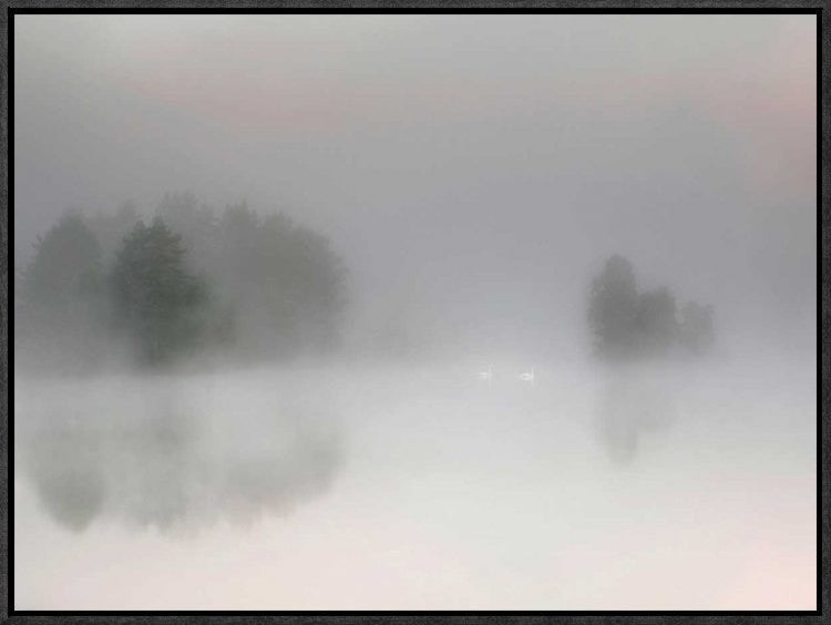"Misty Morning" Framed Canvas Giclee by Bjorn Emanuelson, 23x17"