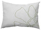 Petal Lines Indoor/Outdoor Lumbar Pillow, Green/White, 14x20"