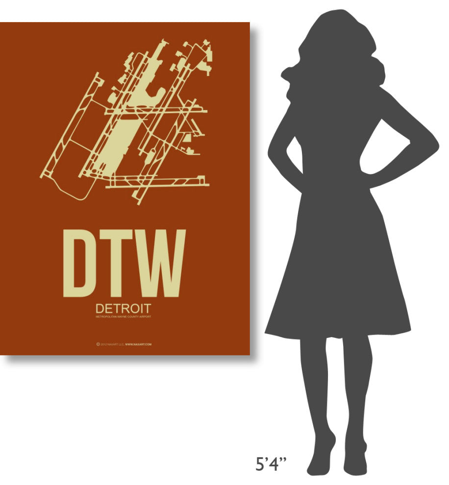 "DTW Detroit Poster 2" Fine Art Print