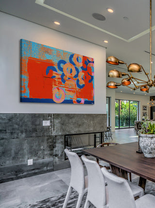"Donuts In Motion" Painting Print on Wrapped Canvas, 45"x30"