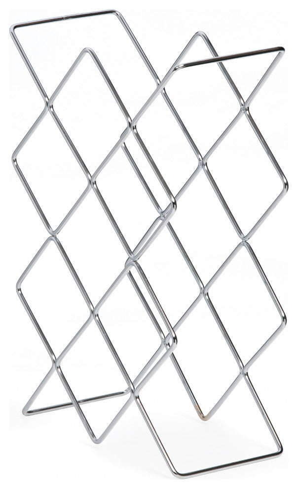 Mango Steam 10 Bottle Wine Rack, Silver