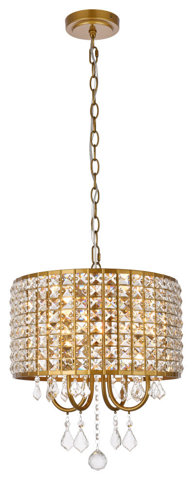 Elizabeth 14" Pendant, Brass