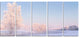 "White Crystal Tree And Landscape" Landscape Print Wall Art, 5 Panels, 60"x28"
