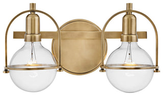 Hinkley Somerset Small Two Light Vanity, Heritage Brass