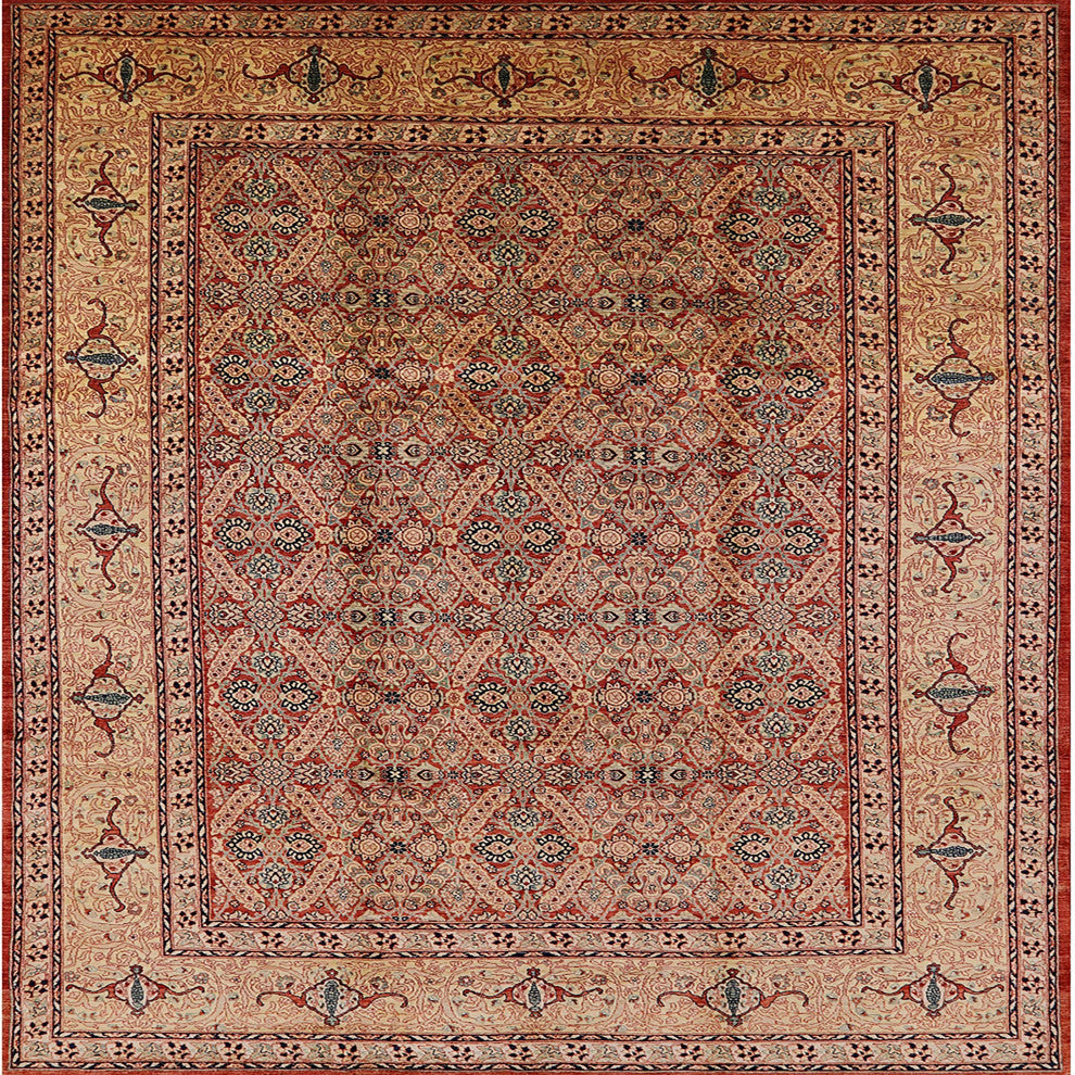 Ahgly Company Indoor Square Mid-Century Modern Area Rugs, 4' Square