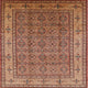 Ahgly Company Indoor Square Mid-Century Modern Area Rugs, 4' Square