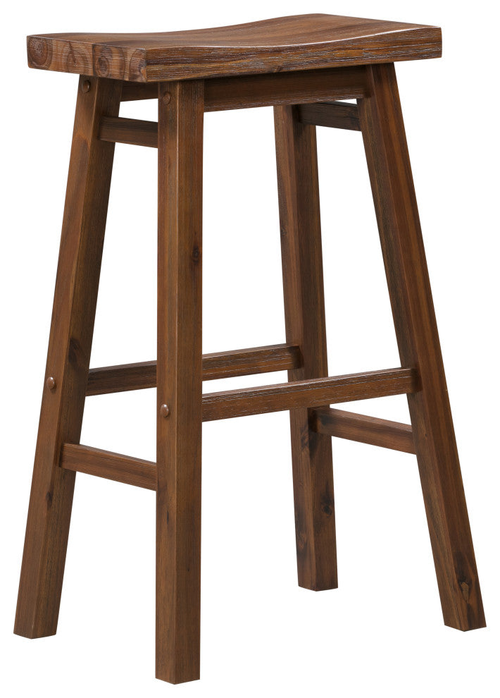Sonoma Saddle Seat Bar Stool, Chestnut Wire-Brush, Single
