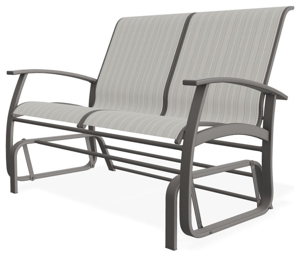 Belle Isle Sling 2-Seat Glider, Harbor/Warm Gray