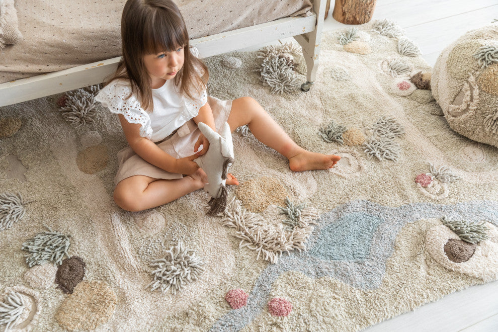 Path of Nature Machine Washable Play Rug, 4'x5'3"