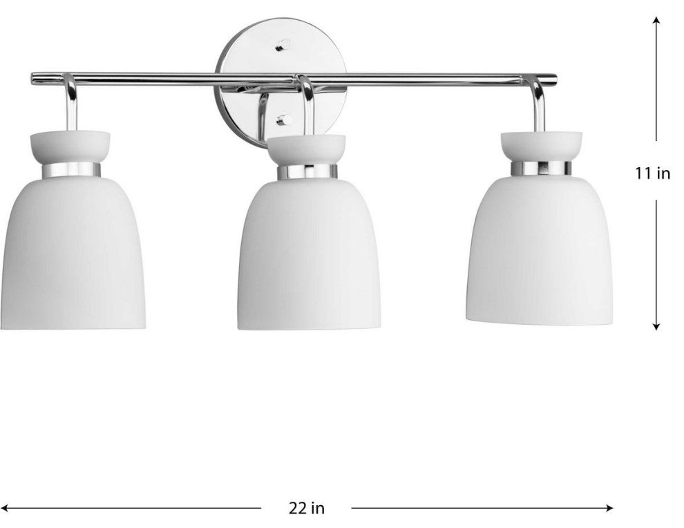 Lexie Collection Contemporary Vanity Light, Polished Chrome