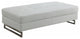 HomeRoots 63" X 32" X 19" White Ottoman