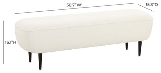 Denise Cream Boucle Bench