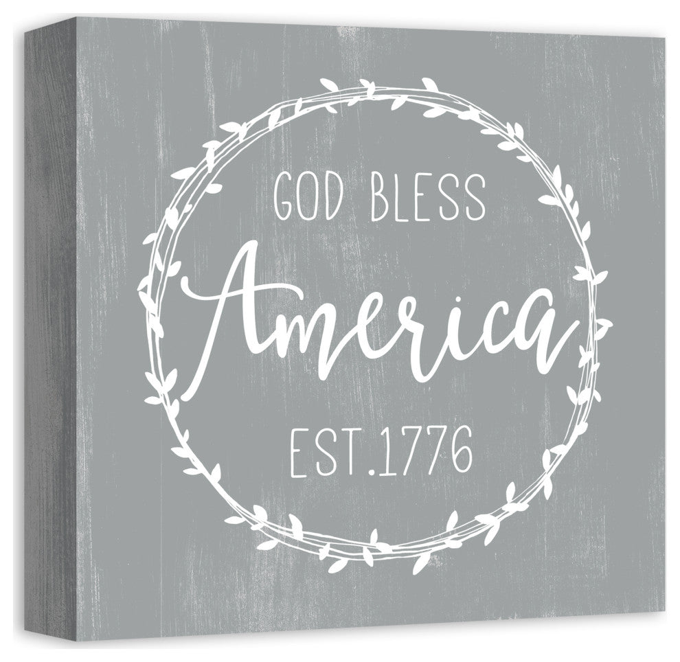 God Bless America 12x12 Canvas Wall Art