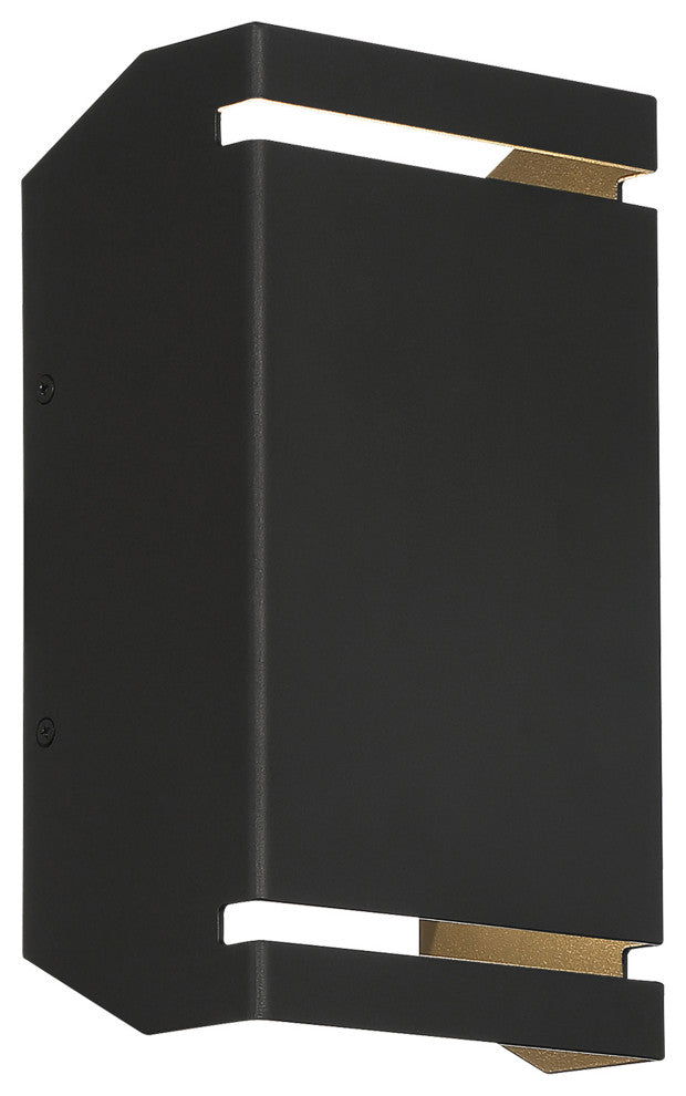 La Vida Bi-Directional Tall Outdoor LED Wall Mount, Black