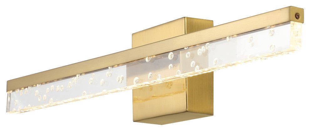 Mario 22" 1-Light 360-Degree Rotatable Integrated LED, Gold/Clear, Width: 22"