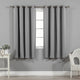 Solid Grommet Top Thermal Insulated Blackout Curtains, Gray, 63"