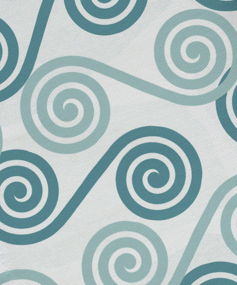 Rip Curl, Geometric Print Napkin, Aqua, Set of 4, Aqua