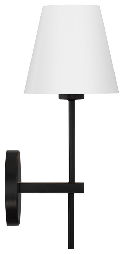 Crystorama Xavier 1 Light Wall Sconce XAV-B8321-MK, Matte Black