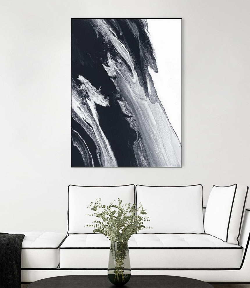 "Azure Gold" Framed Canvas by Giant Art 24"x32"