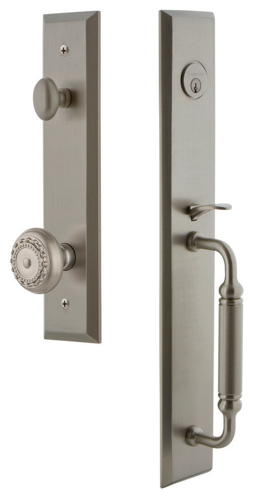 Fifth Avenue 1-Piece Dummy Handleset, C Grip and Parthenon Knob, 849575