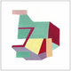 "When Shapes Unite" Floater Framed Painting Print on Canvas, 32"x32"