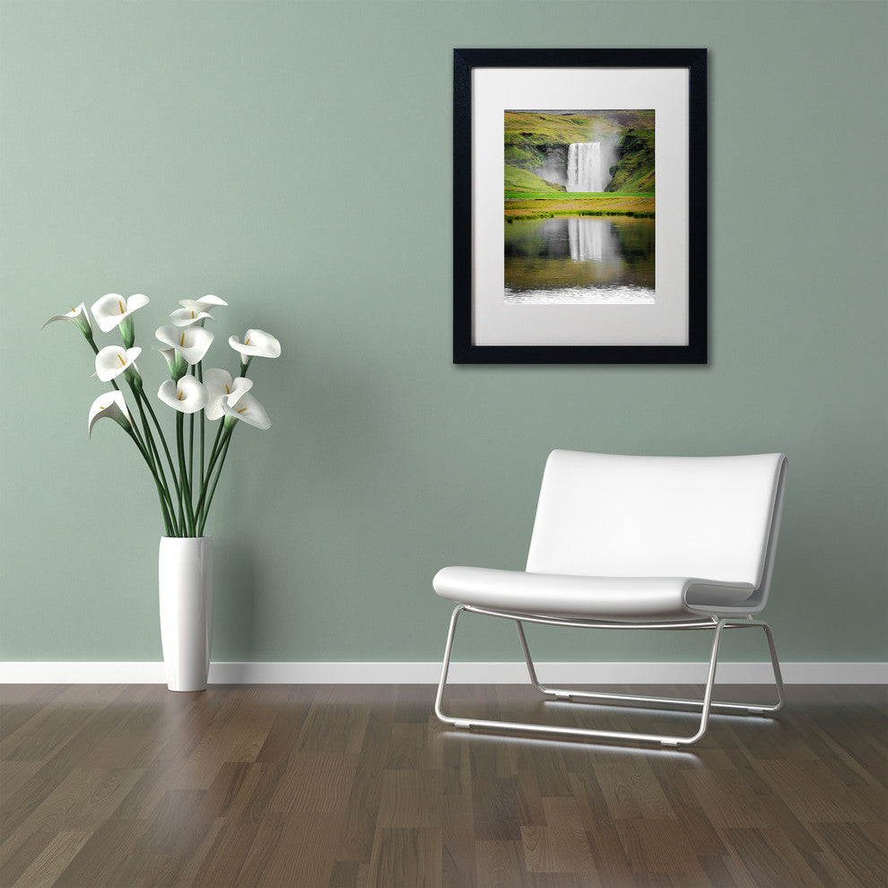 Philippe Sainte-Laudy 'The Reflection of Skogafoss' Matted Framed Art