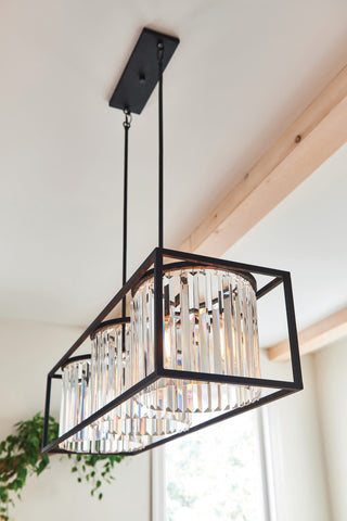 Hinkley Giada Small Three Light Linear, Black