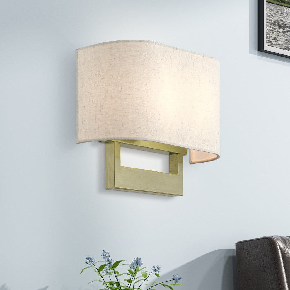 Livex Lighting Wall Sconces 2-Light Antique Brass Large Sconce