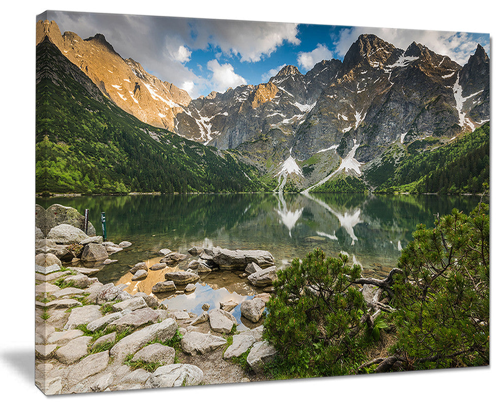 "Sunset Over High Mountains" Canvas Print