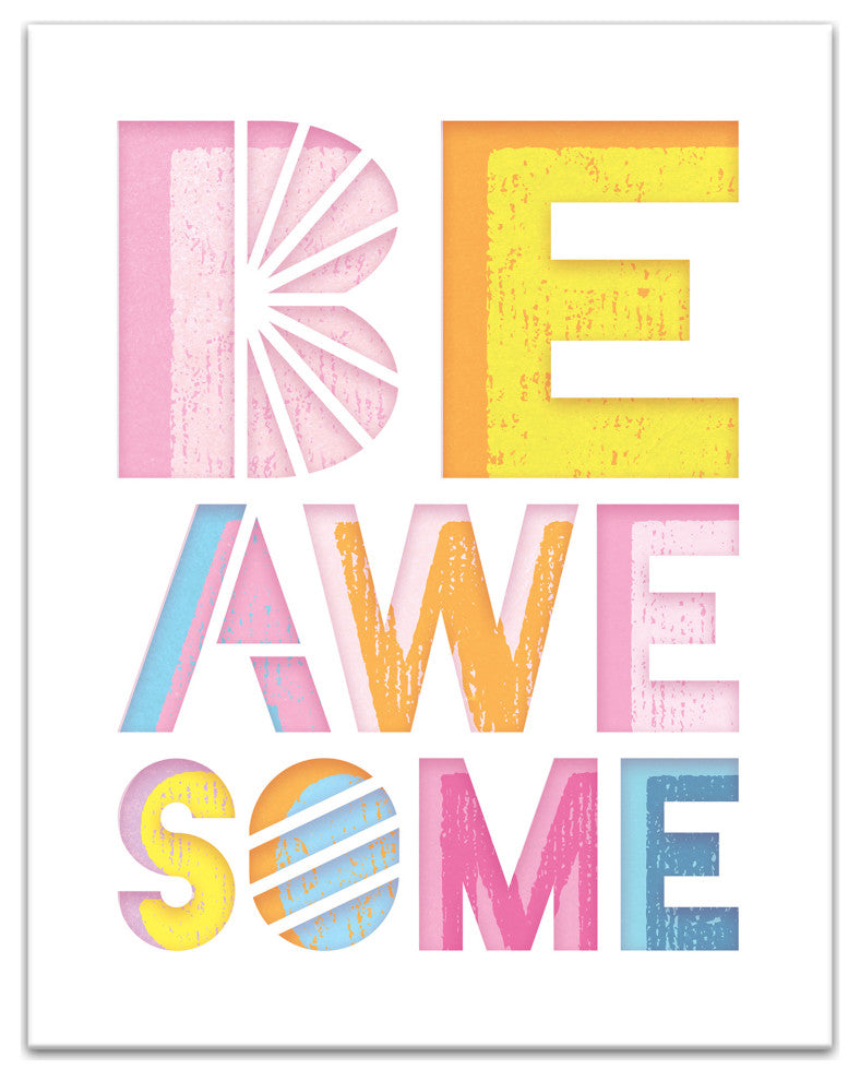 Be Awesome 11x14 Canvas Wall Art