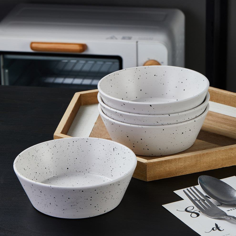 Stone Lain Jade Stoneware 16 Piece Dinnerware Set, White
