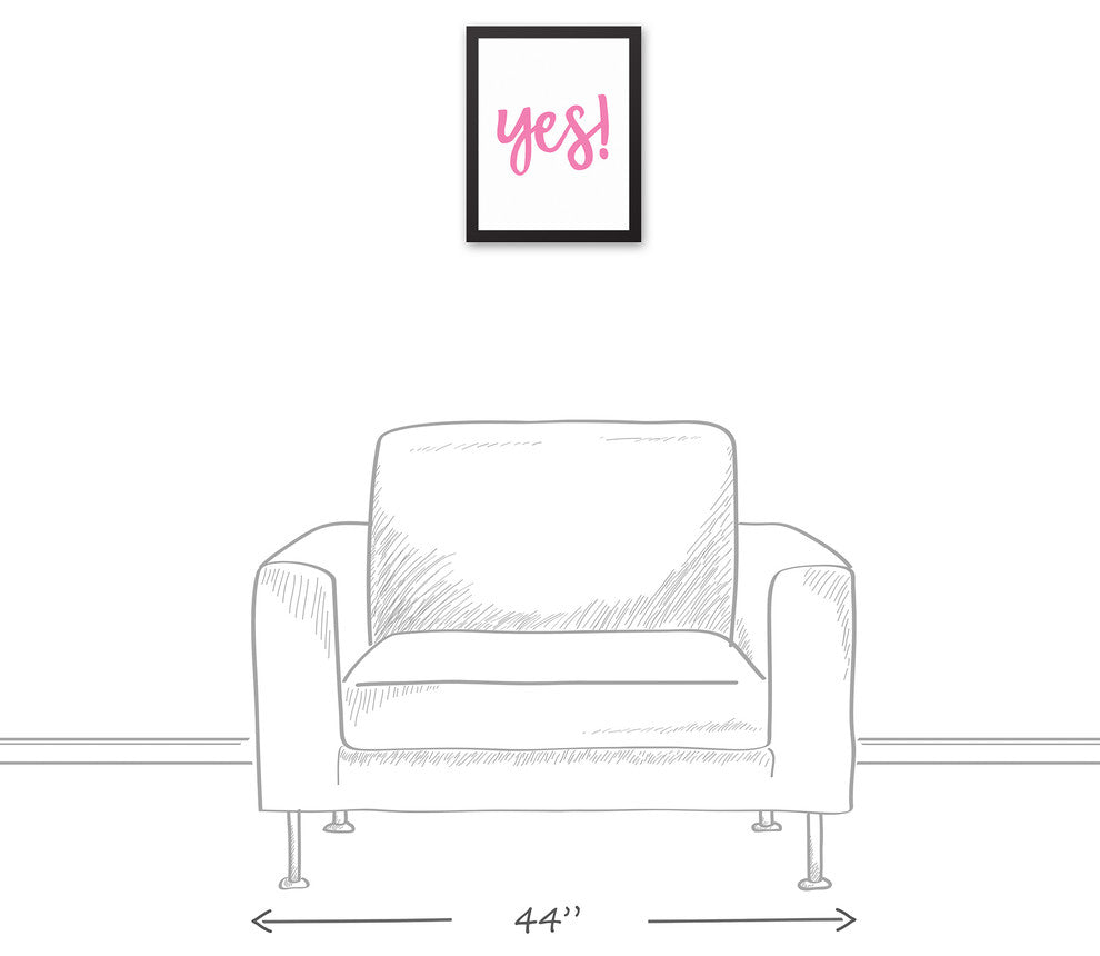 Yes 11x14 Black Framed Canvas